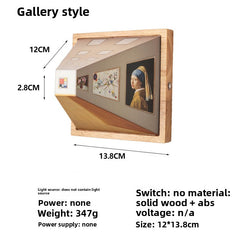 3D Illusion Night Light with Wooden Base