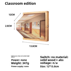 3D Illusion Night Light with Wooden Base