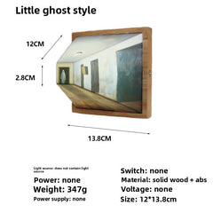 3D Illusion Night Light with Wooden Base